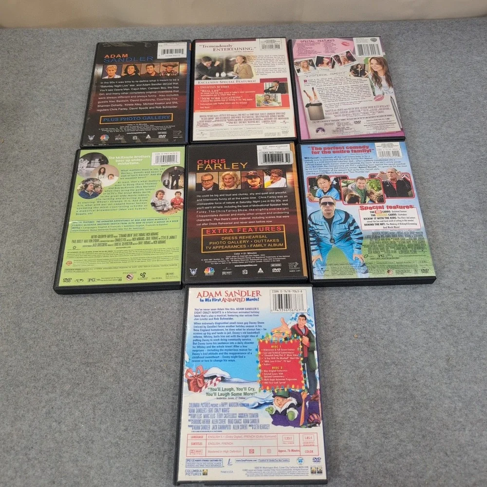 DVD Comedy Movie Lot Mean Girls SNL Adam Sandler Chris Farley Strange Brew 7pc - Picture 2 of 2